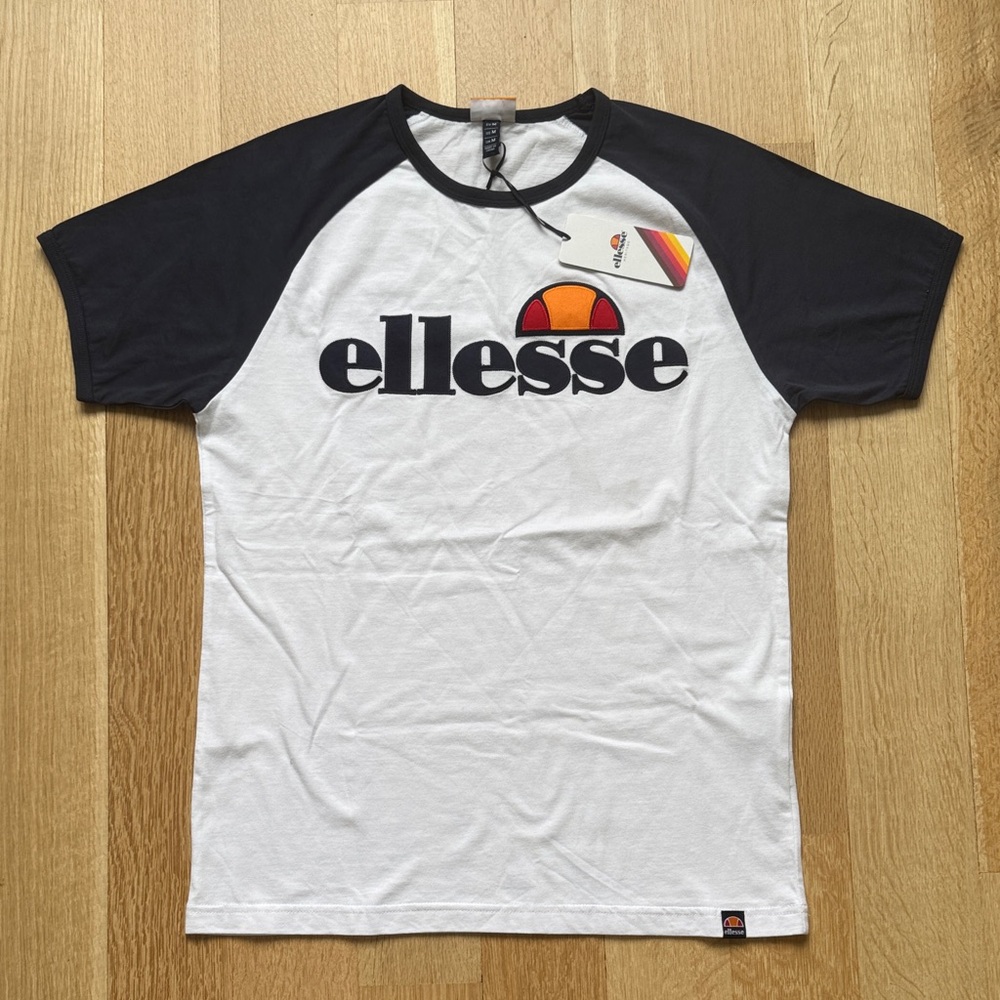 Ellesse Navy and White Logo Tee